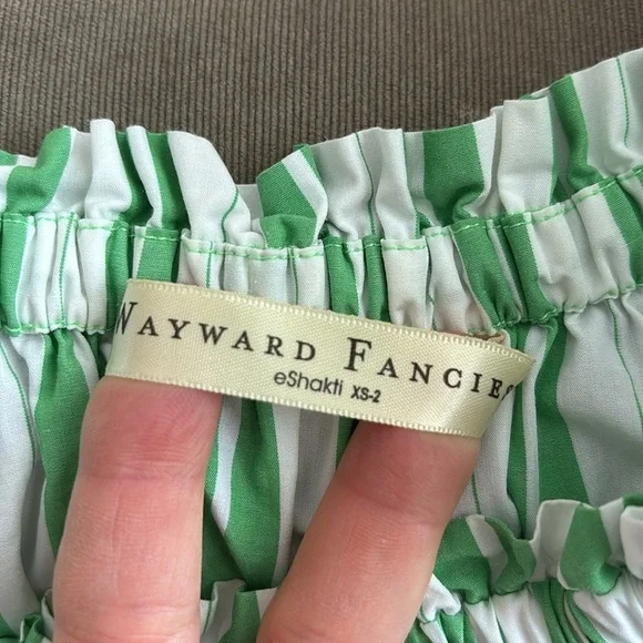 eShakti Wayward Fancies Off-theshoulder Stripe Cotton Poplin Smocked Waist Dress - Picture 8 of 11